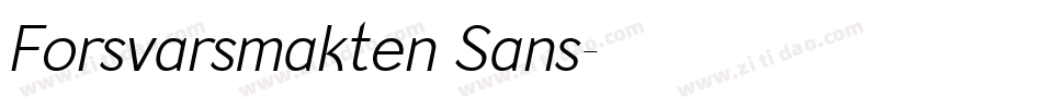Forsvarsmakten Sans字体转换
